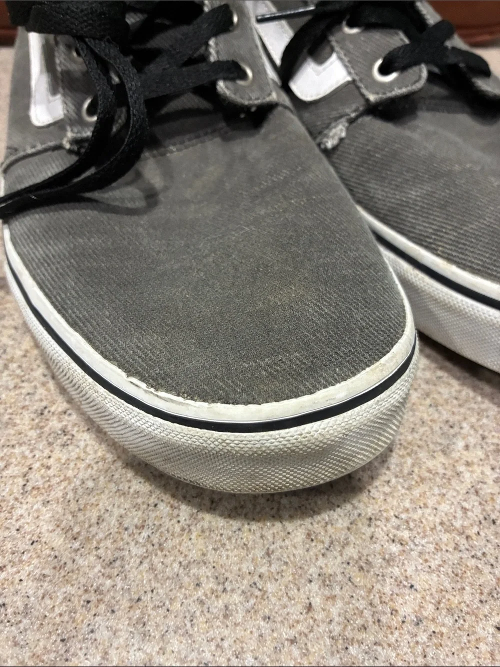 Vans Men’s Gray Canvas Low-Top Sneakers Size 13